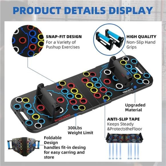 Home Workout Equipment Push Up Board, Gome Fitness Device - Picture 6 of 7